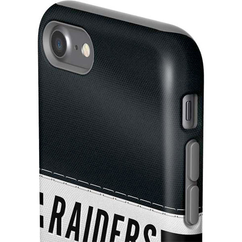 NFL Las Vegas Raiders White Striped iPhone SE (2nd & 3rd Gen) Pro Case