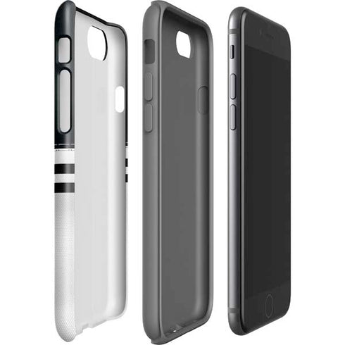 NFL Las Vegas Raiders White Striped iPhone SE (2nd & 3rd Gen) Pro Case
