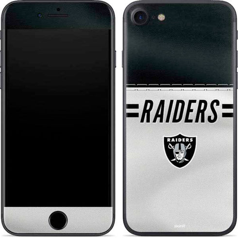 NFL Las Vegas Raiders White Striped iPhone SE (2nd & 3rd Gen) Skin