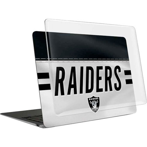 NFL Las Vegas Raiders White Striped MacBook Air 13in (2020) Case plus Skin