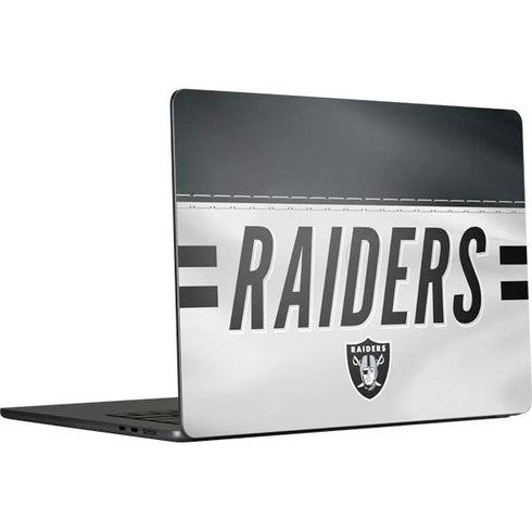 NFL Las Vegas Raiders White Striped MacBook Air 15 in (2023) Skin