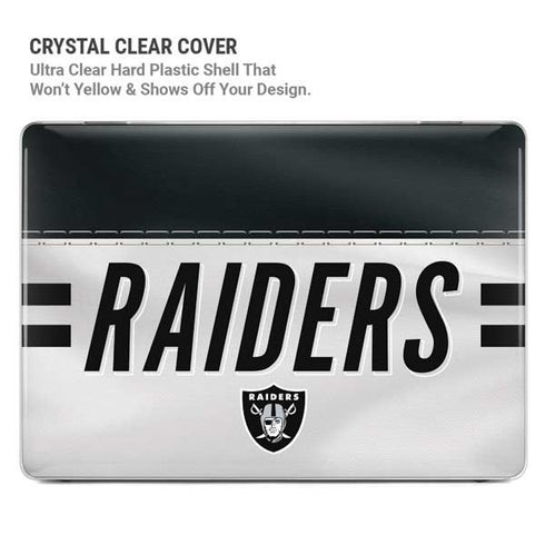 NFL Las Vegas Raiders White Striped MacBook Air 15in (2023-2025) Case plus Skin