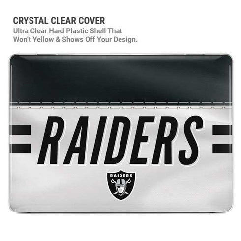 NFL Las Vegas Raiders White Striped MacBook Pro 13in (2020) Case plus Skin