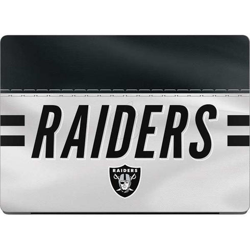NFL Las Vegas Raiders White Striped MacBook Pro 14in (2021-24) Skin