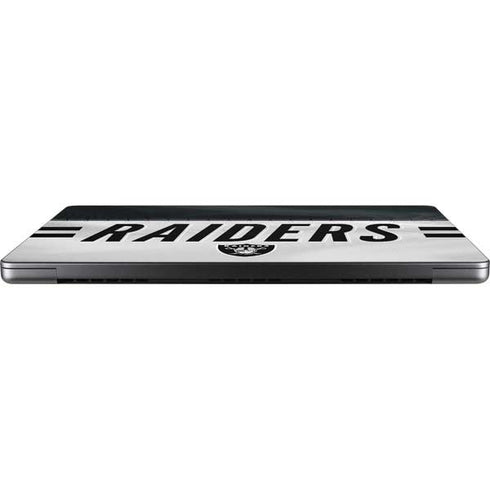 NFL Las Vegas Raiders White Striped MacBook Pro 14in (2021-24) Skin