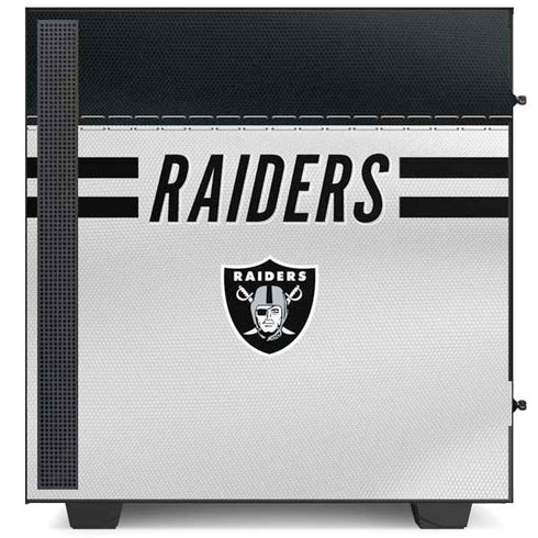 NFL Las Vegas Raiders White Striped NZXT H510 Compact ATX Mid-Tower Case Skin