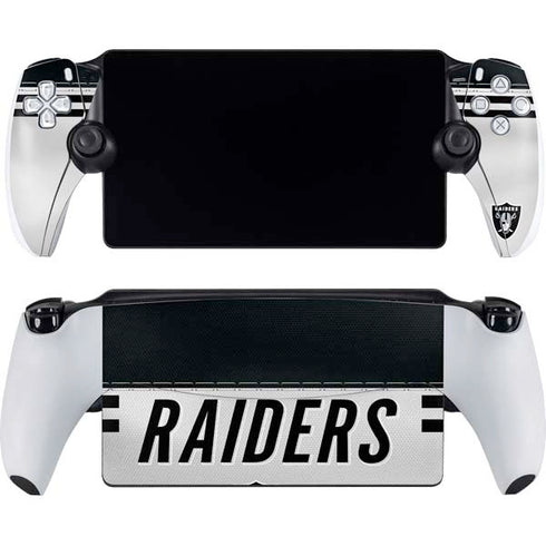 NFL Las Vegas Raiders White Striped PlayStation Portal Remote Player Skin