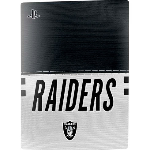 NFL Las Vegas Raiders White Striped PS5 Bundle Skin