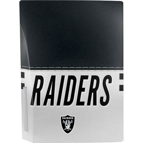 NFL Las Vegas Raiders White Striped PS5 Bundle Skin