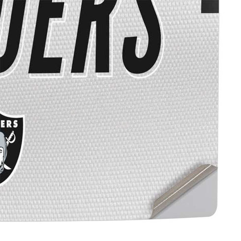 NFL Las Vegas Raiders White Striped PS5 Console Skin
