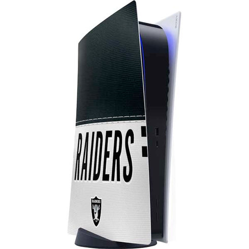 NFL Las Vegas Raiders White Striped PS5 Digital Edition Console Skin