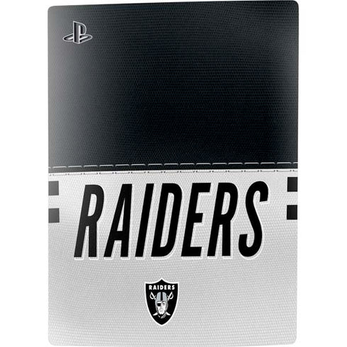 NFL Las Vegas Raiders White Striped PS5 Digital Edition Console Skin