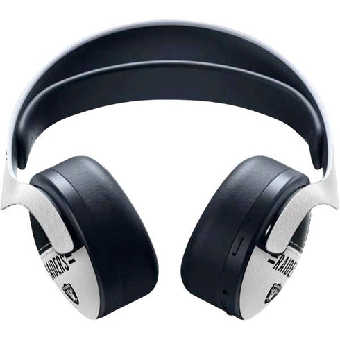 NFL Las Vegas Raiders White Striped PULSE 3D Wireless Headset for PS5 Skin