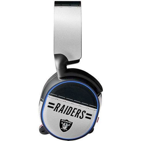 NFL Las Vegas Raiders White Striped SteelSeries Arctis 3 Skin