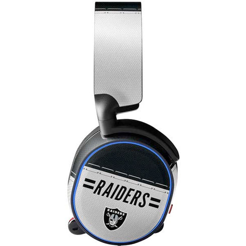 NFL Las Vegas Raiders White Striped SteelSeries Arctis 5 Skin