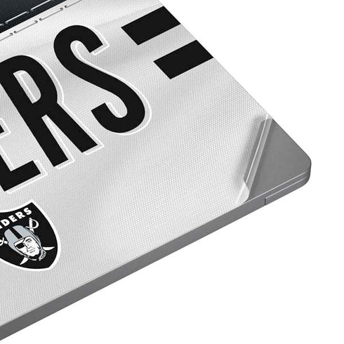 NFL Las Vegas Raiders White Striped Surface Laptop 4 15in Skin