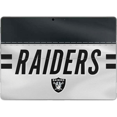 NFL Las Vegas Raiders White Striped Surface Pro 8 Skin