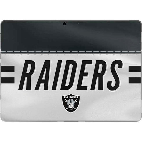 NFL Las Vegas Raiders White Striped Surface Pro 9 Skin