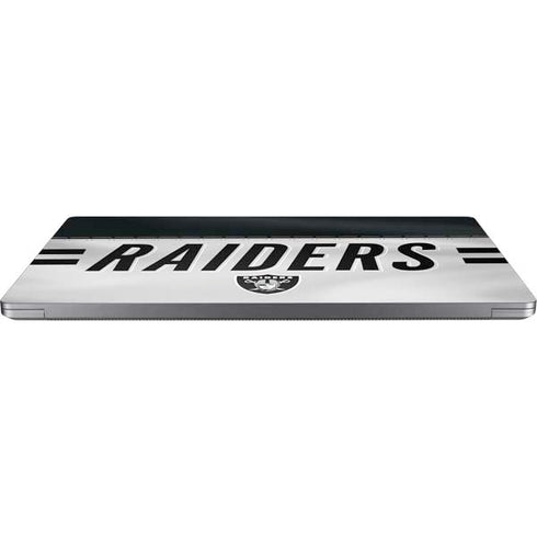 NFL Las Vegas Raiders White Striped Universal Laptop 12in (9.8 x 6.8in) Skin