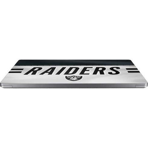 NFL Las Vegas Raiders White Striped Universal Laptop 14in (11.4 x 8.2in) Skin