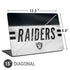 NFL Las Vegas Raiders White Striped Universal Laptop 15in (12.2 x 8.8in) Skin
