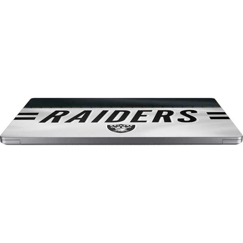 NFL Las Vegas Raiders White Striped Universal Laptop 15in (12.2 x 8.8in) Skin