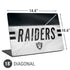 NFL Las Vegas Raiders White Striped Universal Laptop 18in (14.6 x 10.6in) Skin