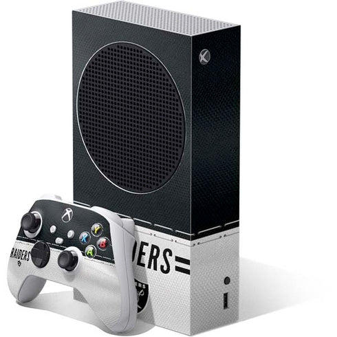 NFL Las Vegas Raiders White Striped Xbox Series S Bundle Skin