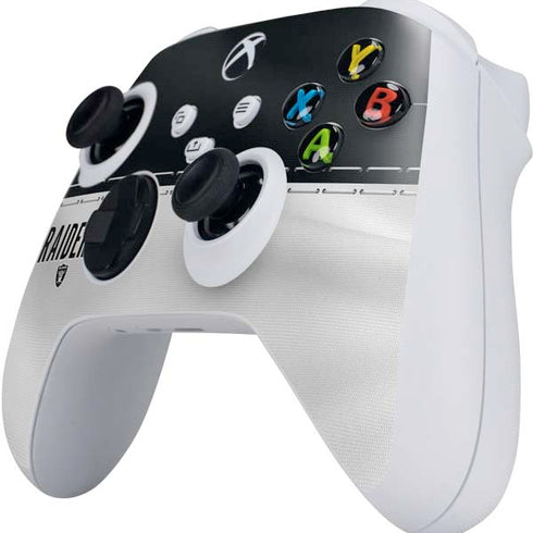NFL Las Vegas Raiders White Striped Xbox Series S Controller Skin