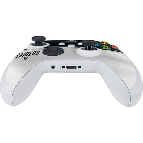 NFL Las Vegas Raiders White Striped Xbox Series S Controller Skin