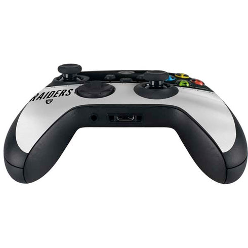 NFL Las Vegas Raiders White Striped Xbox Series X Controller Skin