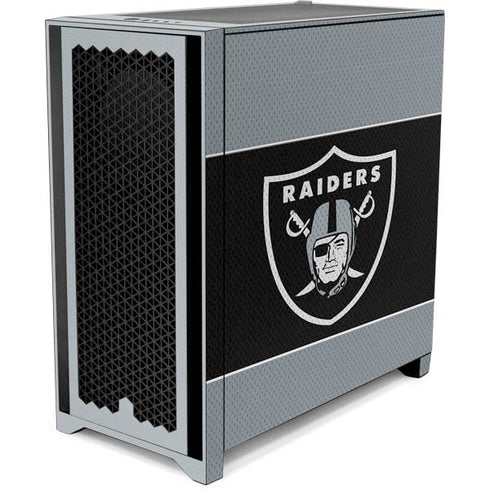NFL Las Vegas Raiders Zone Block Corsair 4000D Tempered Glass Mid-Tower ATX Case Skin
