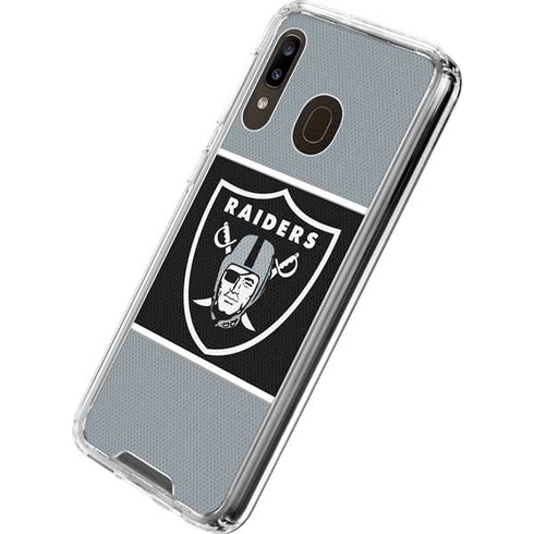 NFL Las Vegas Raiders Zone Block Galaxy A30 Clear Case