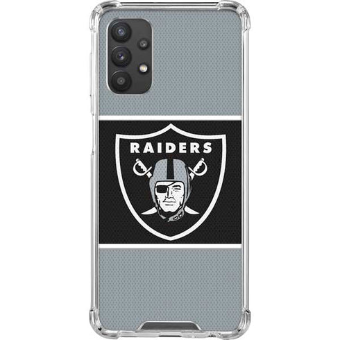 NFL Las Vegas Raiders Zone Block Galaxy A32 5G Clear Case