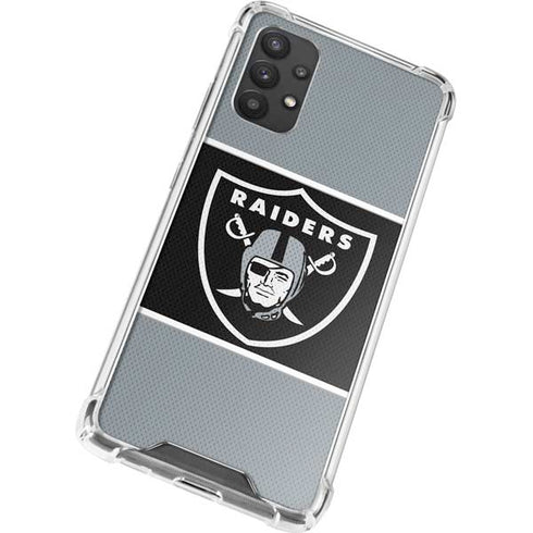 NFL Las Vegas Raiders Zone Block Galaxy A32 5G Clear Case