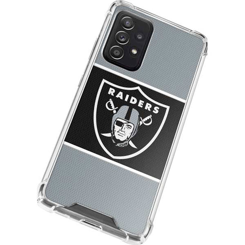 NFL Las Vegas Raiders Zone Block Galaxy A52 5G Clear Case