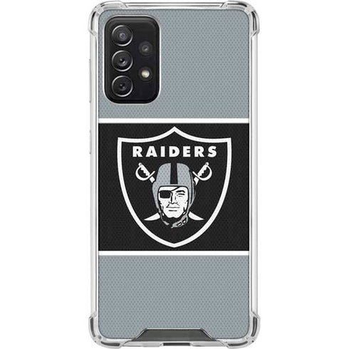 NFL Las Vegas Raiders Zone Block Galaxy A72 5G Clear Case