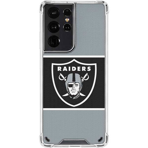 NFL Las Vegas Raiders Zone Block Galaxy S21 Ultra 5G Clear Case