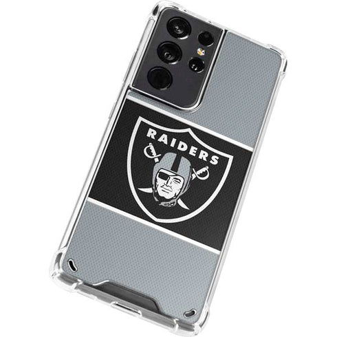 NFL Las Vegas Raiders Zone Block Galaxy S21 Ultra 5G Clear Case