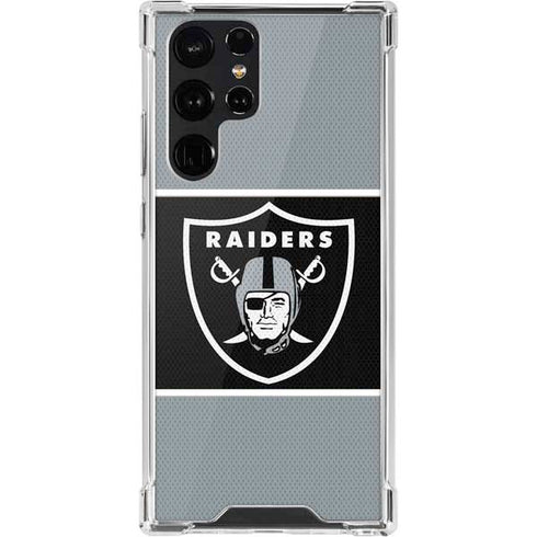 NFL Las Vegas Raiders Zone Block Galaxy S22 Ultra Clear Case