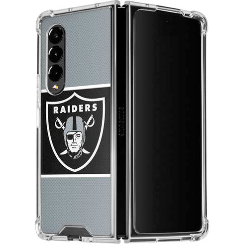 NFL Las Vegas Raiders Zone Block Galaxy Z Fold4 5G Clear Case