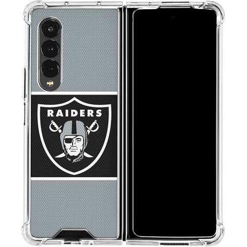 NFL Las Vegas Raiders Zone Block Galaxy Z Fold4 5G Clear Case