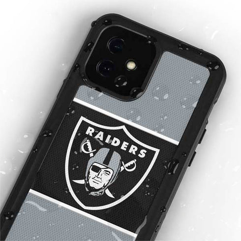 NFL Las Vegas Raiders Zone Block iPhone 12 Mini Waterproof Case