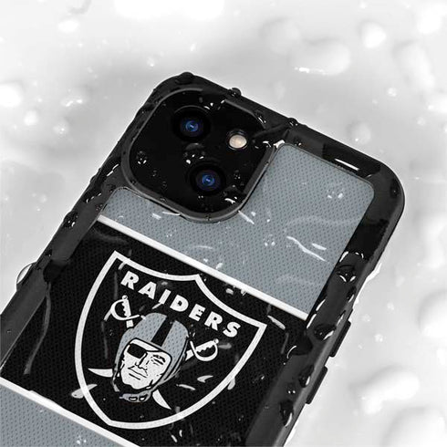 NFL Las Vegas Raiders Zone Block iPhone 13 Mini Waterproof Case