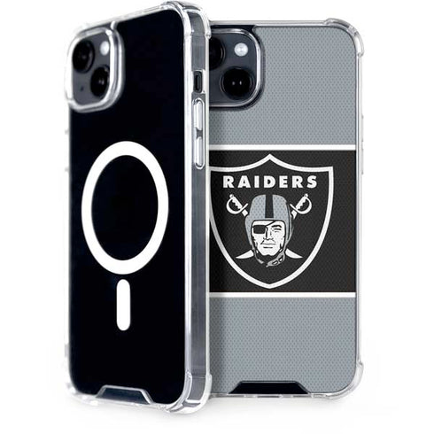 NFL Las Vegas Raiders Zone Block iPhone 15 Plus MagSafe Case