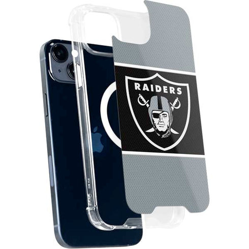 NFL Las Vegas Raiders Zone Block iPhone 14 Plus MagSafe Case