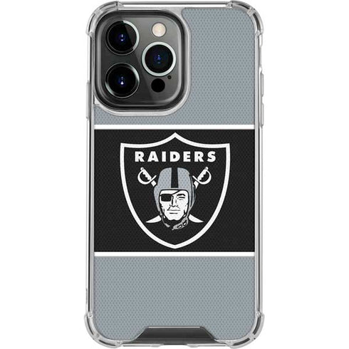 NFL Las Vegas Raiders Zone Block iPhone 14 Pro Clear Case