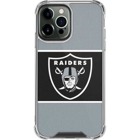 NFL Las Vegas Raiders Zone Block iPhone 14 Pro Max Clear Case