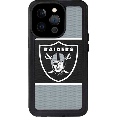 NFL Las Vegas Raiders Zone Block iPhone 14 Pro Waterproof Case