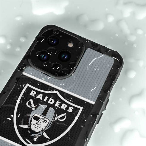 NFL Las Vegas Raiders Zone Block iPhone 14 Pro Waterproof Case
